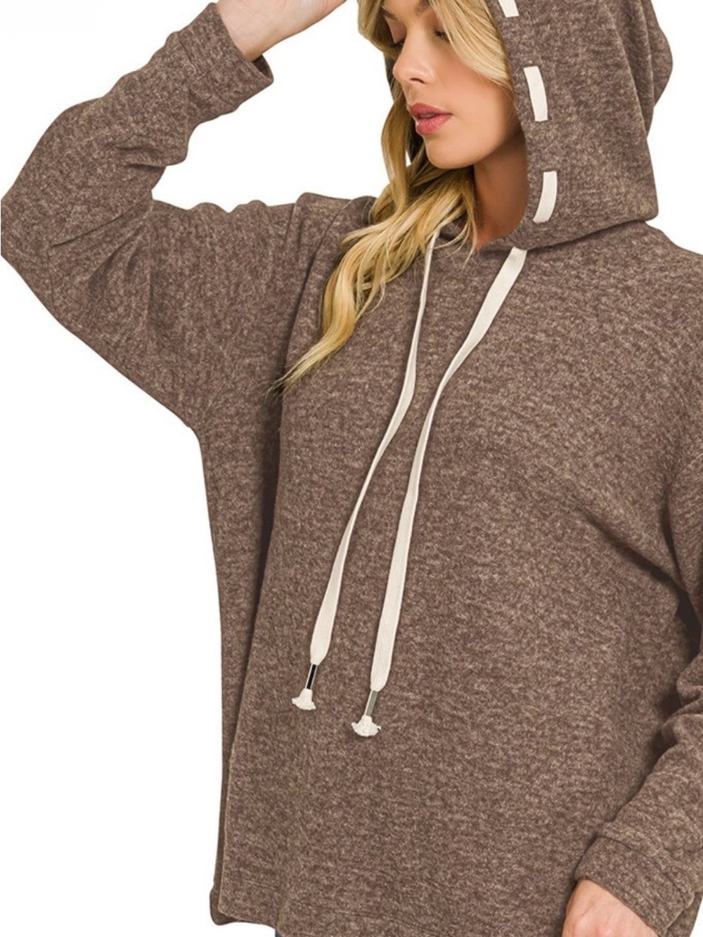 NWOT Zenana Soft Brushed Hacci Hoodie, size S/M